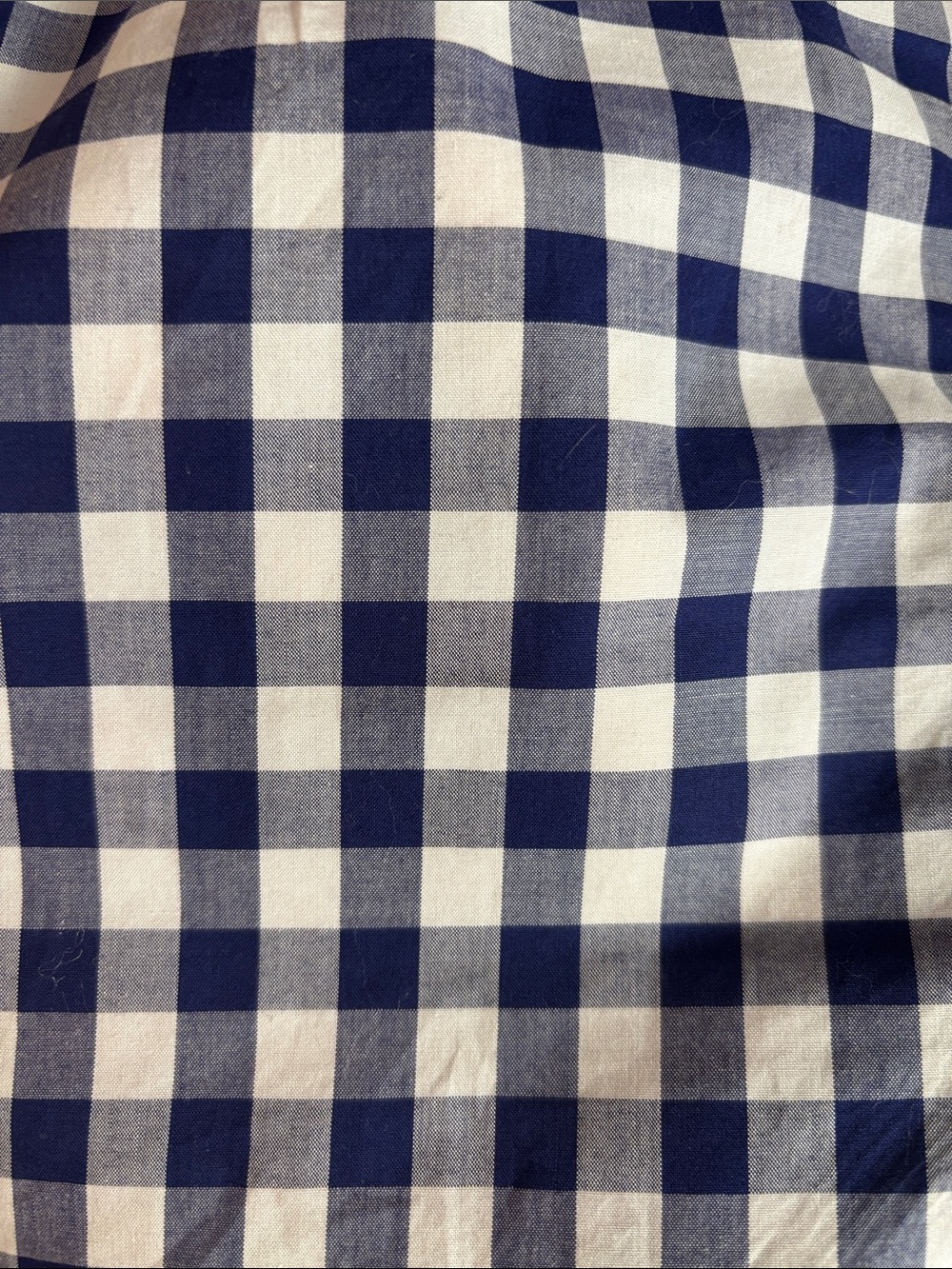 Frank & Eileen Barry Navy and White Gingham Button-Down 100% cotton Shirt LG EUC - Picture 10 of 10